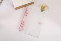 A6/A5 Pink Blue Purple Binder Notebook Cover & Photo Sticker Collect Book Diary Agenda Planner Paper School Stationery