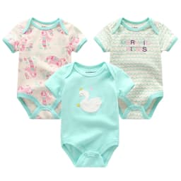 Baby Boy Jumpsuits 3 Pieces Newborn Clothes Set Toddler Girl Bodysuit Kiddiezoom Clothing 100%Cotton Soft Infant Rompers 0-12M