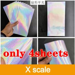 Royal Sissi New Developed 6 Optional Colors Holographic Fish Skin Tape Fish Scale Adhesive Rainbow Film Waterproof Lure Sticker