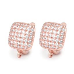 New DIY Earrings Clasps Hooks for Woman Handmade Jewelry Making Accessories Gold Color Brass Zircon Earrings Hook