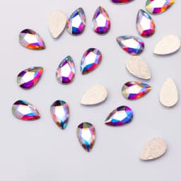 5x8mm 100pcs Flatback Colorful Drop Nail Rhinestones For Nails Art Crystal Glass Stone Manicure 3D Shiny Garment Decorations