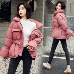 2026 New Winter Hooded Long Sleeve Solid Color Black Cotton-padded Warm Loose Big Size Jacket Women Parkas Fashion Outwear