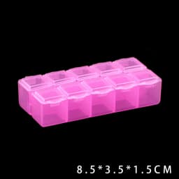 YHBZRET Rectangle small 10 Grid Plastic Storage Box packaging transparent Tool Earring Jewelry Beads Bin Case Craft Organizer