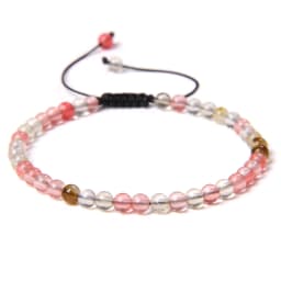 Adjustable 4MM Stone Beads Bracelet For Women Natural Agates Bangles Onyx Lapis Lazuli Woven Bracelet For New Year Gift Jewelry