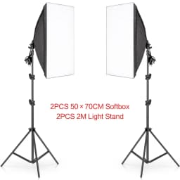 Photography 50x70CM Softbox Lighting Kits Professional Light System With E27 Photographic Bulbs Photo Studio Equipment