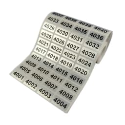 1000 Labels Consecutive Number Inventory Storage Sticker Waterproof 20mm x 10mm 001 to 10000 For Choice
