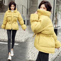 2026 New Winter Hooded Long Sleeve Solid Color Black Cotton-padded Warm Loose Big Size Jacket Women Parkas Fashion Outwear