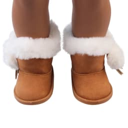 7.5cm Length Plush Snow Boots For 18 Inches American Doll Accessories Baby Doll Festival Shoes Gift For Our Generation Dolls