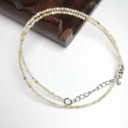 Natural Crystal quartz agate tourmaline Stone 2-3mm Cutting beads Mini necklaces Bracelet are suitable for men and women gifts
