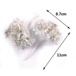 2 Bouquet Mini Golden/Silver Artificial Plant Flowers Christmas Wedding Cake Gift Box DIY Wreath Deco Supplies cp3091