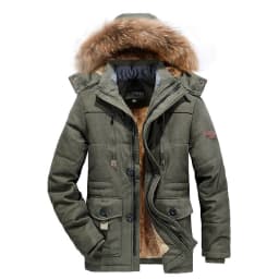 Men Winter New Windproof Hooded Thick Fleece Warm Parka Men Fashion Brand Coat Men Classic Casual Parka Jacket Men Size 6XL