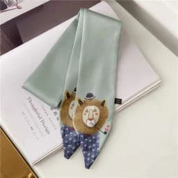 New Style Decoration Women's Printed Animal style Scarf Business Small Neckerchief Silk Scarves skinny scarf