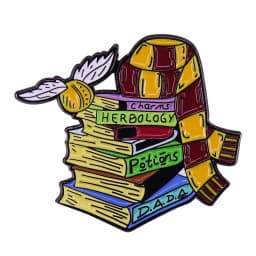 Wizarding school The Most Inclusive House Hufflepuff pinss magic Cat Mandrake Root Charms,Herbology,Potions-Spell Books brooch