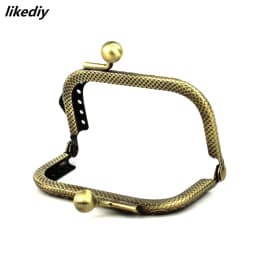 20 Pcs/Lot 6.5 CM Antique Bronze/Silver Square Shape Embossing Mini Tiny Metal Purse Frame DIY Kiss Clasp Lock Bag Accessory