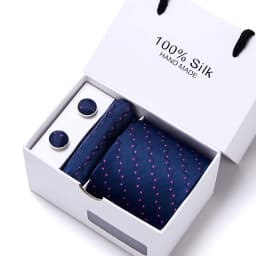 Brand 100% Silk Ties Gift box Office Men Classic Party Wedding striped 7.5cm Silk Wedding Floral Tie Necktie Handkerchief Set