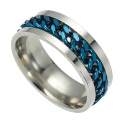 Rotatable Chain Rings For Men Stainless Steel Cuba Chain Wedding Men's Anti Stress Jewelry Bottle Opener Ring Gift