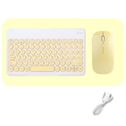Wireless Keyboard and Mouse Combos Set Round Bluetooth Hebrew Spanish French Korean For iOS iPad Android Windows Phone Tablet
