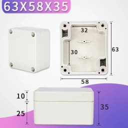 Black and white outdoor waterproof box Plastic box Electronic engineering box instrument waterproof junction box shell