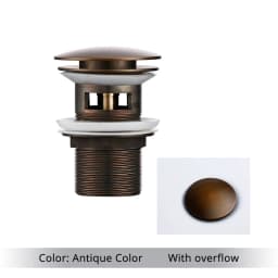Smesiteli Bathroom Bath Pop Up Drain Stopper Rose Gold Polished Anti-Corrosion Durable With OverFlow Hole Basin Sewer Plug