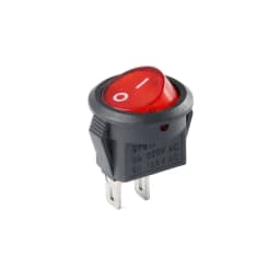 5PCS KCD 15mm KCD11 Rocker Switch 2PIN I/O Button Power Switches Small Size Round KCD-15