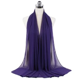 New Premium Plain Chiffon Scarf Muslim Hijab Instant Shawl Soft Ball Bubble Chiffon Head Wraps Islamic Lady Women Hijabs