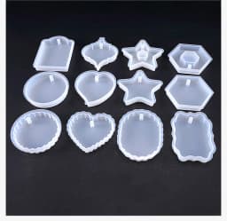 Big Scalloped Tag Silicone Mold Large Rectangular Tag Mold with Decorative Border Pressed Flower Jewellery Supplies Resin Crafts