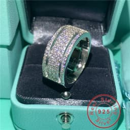 2020 New Promise Ring Real 925 Sterling Silver AAAAA Cz Stone Statement Party Wedding Band Rings for women Engagement Jewelry