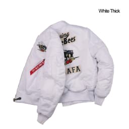 2025 USAFA WW2 Flying Bumble Bees Patch Embroidered Bomber Jacket Men Air Force Pilot Flight Winter Coat Warm Padded Outwear