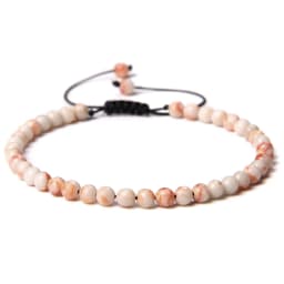 Adjustable 4MM Stone Beads Bracelet For Women Natural Agates Bangles Onyx Lapis Lazuli Woven Bracelet For New Year Gift Jewelry