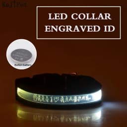 Engraved ID LED Dog Collar Luminous USB Custom Dog Tag Personalized Nylon Pet Dog Collar Led USB Light Night Safety Collar Perro