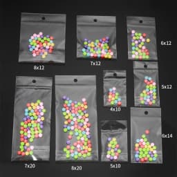 100pcs 50pcs Self Sealing Plastic Bags Transparent Small Poly OPP Jewelry Gift Packing Self Adhesive Candy Packaging Hanging Bag