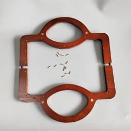 1 Set 30x8 Cm Red Coffee Color Solid Wood With Screws Sewing Holes Diy Handbag Accessories Obag Handles Wooden Purse Frame Bag