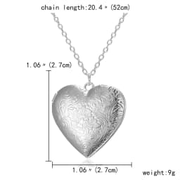 Gold Plated Heart-shaped Pendants Can Openable Photo Frame Love Faith Hope Locket Pendant Necklace Family Jewelry Gift