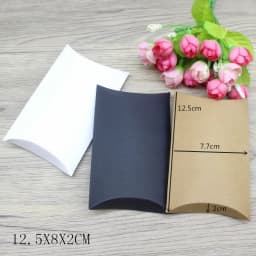 10pc Multis Size Gifts Box Vintage Kraft White Gifts Package Pillow Box Paper Party Suppiles Wrapping Jewelry Package