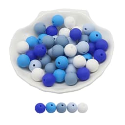 Cute-idea 50pcs Silicone Beads 12mm Food Grade Baby Loose Rounds perles Beads DIY Pacifier Chain Toys Accessories Baby Goods