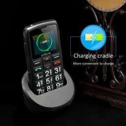 Artfone C1+ Bar Senior Mobile Phone LTE 4G Net With Charging Dock Big Keypad  For Elderly Single Sim One Key SOS FM 1400mAh Cell