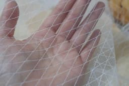 150cm Wide 1meter/lot Thin Tulle Fabric Veil Lace Fabric Material Grid Black White Gold Silver Thread Decoration X1087