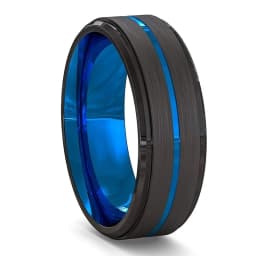Fashion Men's Smooth Black Stainless Steel Rings Width Signet Square Infinity Finge Ring Hiphop Male Wedding Party Jewelry Gift
