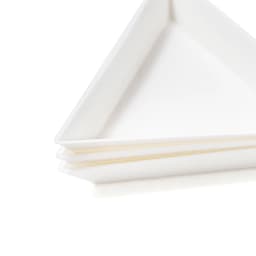 10pcs/lot beauty nail Dotting rhinestone Triangle Round Plate For Jewelry Beads Display Plastic Tray Packaging White Containers