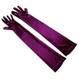 Women Long Section Imitate Satin Banquet Dance Dinner Show Cosplay Retro Style Soft Elasticity Solid Sexy Etiquette Gloves
