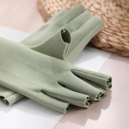 Autumn And Winter Women Half Finger Keep Warm Keyboard Work Writing Convenient Gloves Thin Soft Solid Simple Velvet Mittens