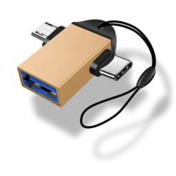 2 in 1 OTG Adapter USB 3.0 Female To Micro USB Male and USB C Male Connector Aluminum Alloy on The Go Converter For xiaomi