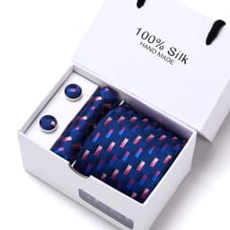 Brand 100% Silk Ties Gift box Office Men Classic Party Wedding striped 7.5cm Silk Wedding Floral Tie Necktie Handkerchief Set
