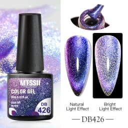 Mtssii Reflective Glitter Gel Nail Polish 6ML Galaxy Chameleon Cat Eye Gel Nail Art Magnetic Varnish Semi Permanent Base Top Gel