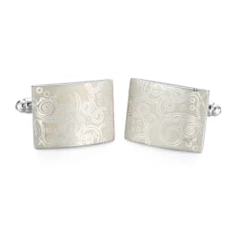 High quality metal Cufflinks Hand carved laser smooth Cuff-links Golden Silvery Black cuff button  Successful men's jewelry gift