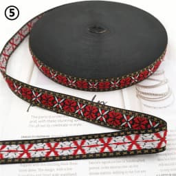 5 Yards 0.78 Inch 20MM Hundreds Styles Geometric Woven Jacquard Embroidered Ribbons DIY Apparel Wrapping Trim Sewing Accessories