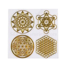 7 Chakra Geometric Copper Energy Tower Orgonite Stickers Flower Life Tree Pyramid Epoxy Resin Material Jewelry Making