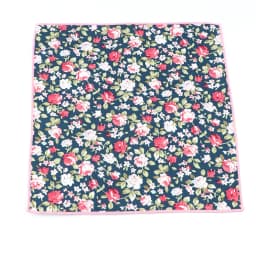 New Floral Pocket Square Gift Set Handkerchief 100% Cotton Hankie Printing Women&Men Casual Party Gift Tuxedo Bow Tie Accessory