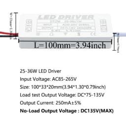 LED Driver 250mA 1-3W 3-5W 4-7W 8-12W 12-18W 18-25W 25-36W LED Power Supply Unit 250mA AC90-265V Lighting Transformers For LEDs