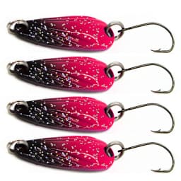 4pcs Mini Spoon Jig Trout Bass Winter Tackle Fishing Lure Set Metal Single Hook Spinnerbait Stream Artificial Bait Hard Wobbler
